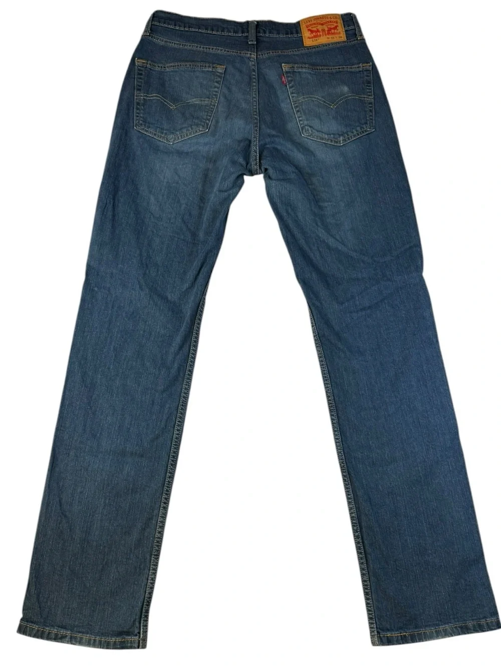 Levi’s 514 Straight Jeans Men’s 33x34 Medium Wash Stretch WaterLess Denim